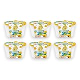 KORAT - Set 6 Vaschette Assorbi Umidità e Profumatore 500 ml, 5 Profumazioni, Deumidificatore Sali per Bagno Cucina Camper Caravan Roulotte Ripostiglio Dispensa Armadio (6, Limone)