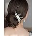 Produktbild Unicra Braut Hochzeit Haarkamm Kristall Haarschmuck Brautschmuck Blumen Haarschmuck für Frauen und Mädchen
