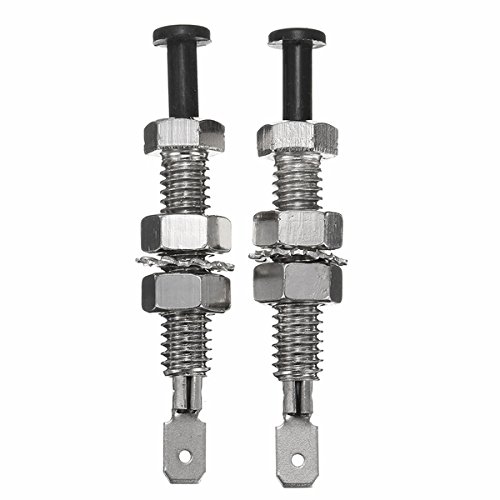 Winnerbe 2Pcs Adjustable Car Truck Bonnet Alarm Light Hood Door Pin Switch 69mm Universal