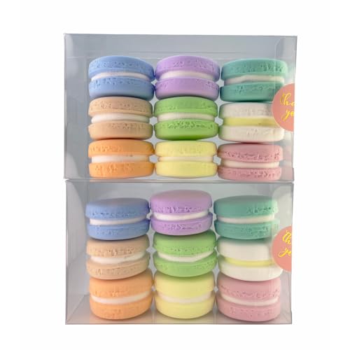 NOMURO 18 Pcs Fake Macarons Cake, Realistic Artificial Fake Macaronst Model Photography Props Home Decoration