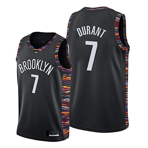 AP.DISHU Panier De Sport De Basket-Ball Masculin, Network Brooklyn # 7 Kevin Durant Version des Ventilateurs Respirants Vest De T-Shirt sans Manches Uniforme,C1,S