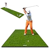 WICTTISPOSI Convertible 2-IN-1 6x4ft Golf Hitting Mat & Golf Putting Mat, High-Elasticity Golf Practice Mat 150000+Swing for Driving Range Chipping Simulator, 1.22in Turf Mat Outdoor Indoor Use w/Tees