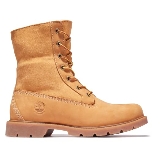 Timberland Timberland Women's Linden Woods Waterproof Fleece Fold-Down Boots, Wheat, 6 Wide