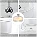 DLLT 3-Light Industrial Semi Drum Flush Mount Light, 15 Inch Double Drum Pendant Close to Ceiling Light Fixture for Bedroom, Dining Room, Kitchen, Hallway, Entry, Foyer, Living Room Lighting, E26 Base