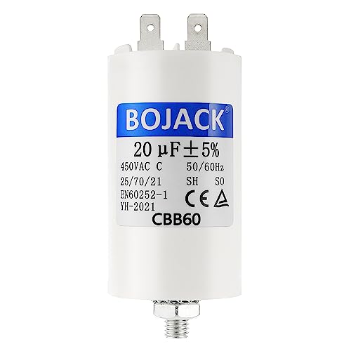 BOJACK CBB60 20uF 450V Condensateur de Démarrage moteur de Moteur pour Pompe de Piscine 20µF 450...
