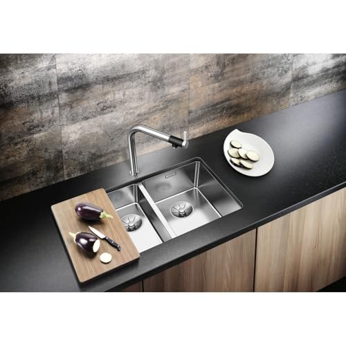 BLANCO ANDANO 500-U | Edelstahl Spüle | Einbauart: Unterbau | für 60 cm breite Unterschränke | Widerstandsfähig gegenüber Kratzern | Großes Beckenvolumen