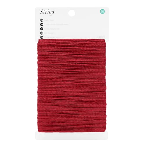 KINGLAKE Red Cotton Twine String - 2mm Cotton Bakers Twine 164 Feet Red String Holiday String for Gift Wrapping Crafts Baking Holiday Decoration Mothers Day Christmas