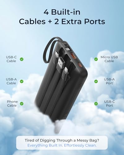 Power Bank portátil VRURC 20000mAh con carga rápida miniatura 4