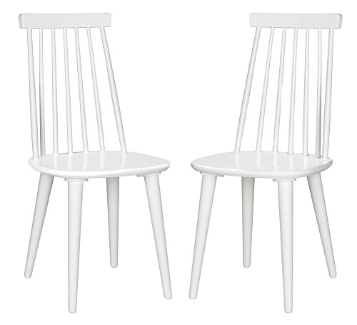 Safavieh American Homes Collection Burris Country Farmhouse White Spindle Side Chair (Set of 2)