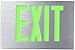 Morris Products 73383 Cast Aluminum LED Exit Sign Face Plate, Green Letter Color, Brushed Aluminum Face Color, Used with Models 73360, 73363, or 73366