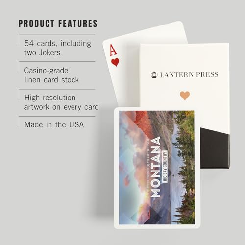 Baraja de Poker Lantern Press Big Sky Country Montana miniatura 3