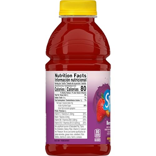 Image of V8 Splash Berry Blend Flavored Juice Beverage, 16 fl oz Bottle (12 Pack)