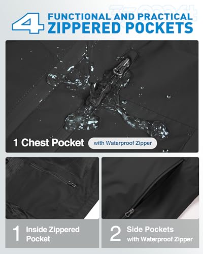 Image of 33,000ft Packable Rain Jacket for Women Waterproof Raincoats with Hood