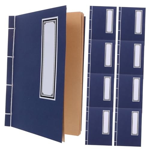Journal Vide Vintage en kraft rigide avec 10 blocs-notes de bureau pour écriture libre