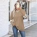 Womens Long Sleeve Shirts Color Block Casual Crewneck Tops Tshirt Basic Tee Fall Fashion Clothes Trendy Outfits Khaki