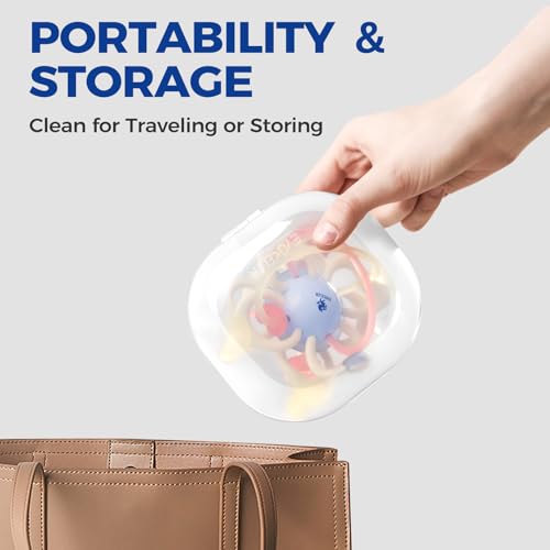 Image of Teething Toys for Babies 0-6 Months, Soft Sensory Teether Ball, Montessori | BPA-Free Silicone Teether with Rotating Design Supports Chewing, Grasping Skills & Sensory Development During Teething Stage