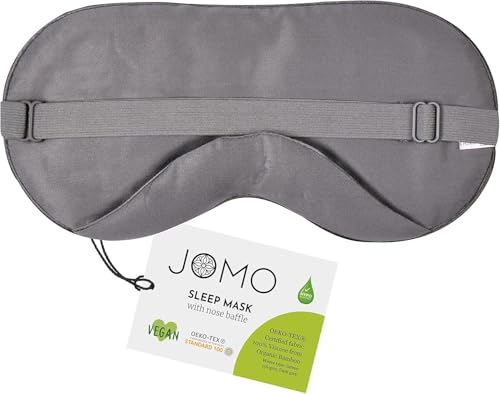 JoMo - 100% Bamboo Viscose Sleep Eye Mask - Dark Gray, 1 Pk - Lig...