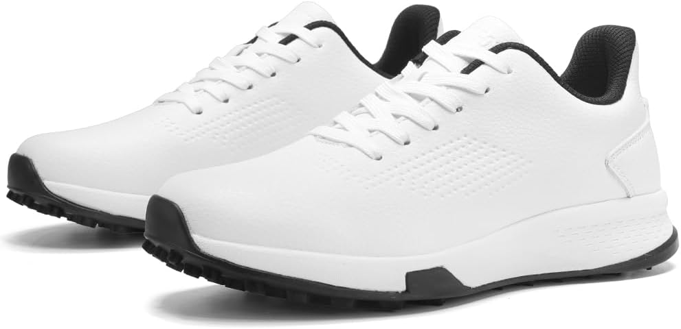 Men's Golf Shoes with Spikes, Suitable for Greens & Outdoor Grass, Waterproof & Slip-Resistant Golf Footwear for Men & Women