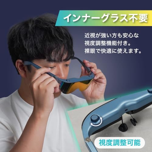 THANKO サンコーのARグラス THANグラス HKAR25HBL ブルー の商品画像 3