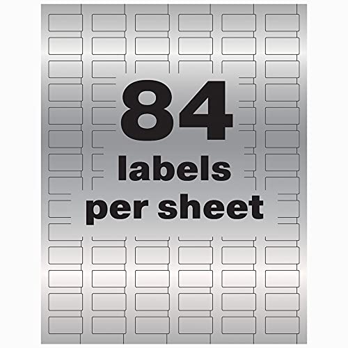 Image of Avery Metallic Asset Tag Labels, 1 /2 inch x 1 inch, Laser Printable Tags, 672 Waterproof Labels (60519)