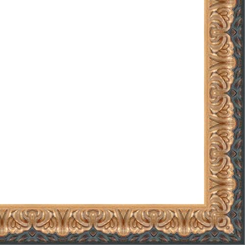 CountryArtHouse Picture Frame Moulding (Wood) 100ft bundle - Ornate Gold Finish - 2.875" width - 5/8" rabbet depth
