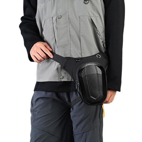 Bolso Muslero De Moto | Protectora Impermeable Ajustable - Bolsa De Muslo Para Moto Funda De Cadera - Para Hombres Y Mujeres En Ciclismo Viajes Acampar Pescar Con Espacio Para Teléfono Y Equipo
