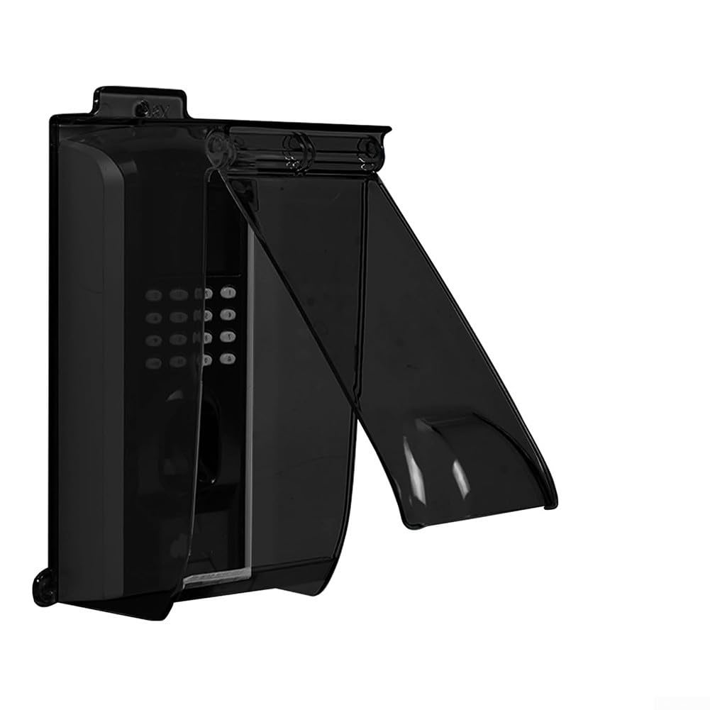Cubierta para teclado de timbre y cerraduras de huellas dactilares protector impermeable negro