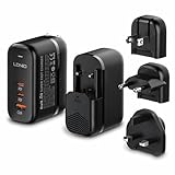 【Adaptateur Voyage Universel 3-en-1】Comprend des fiches US, UK et EU interchangeables. Parfait pour voyager dans plus de 150 pays sans adaptateur supplémentaire.
