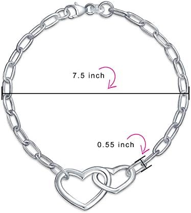 Charm Interlocking Open Hearts Bracelet 