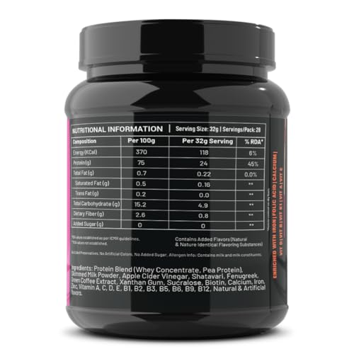 Image of SOS Nutrition Whey Protein for Women - Slimming Protein Powder for Weight Loss - Strawberry Flavor 910g - 24g Protein per Serving Plant + Whey Blend - Free BPA-Free Shaker
