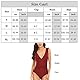 SEDEX Badeanzug Damen Bauchweg Push Up Rüschen V Ausschnitt Schnürung Hinten Bademode mit Cups Einteiler Schwimmanzug Sexy Swimsuit Schlankheits Monokini Strandmode Frauen Beachwear Sommer(Rot,L)