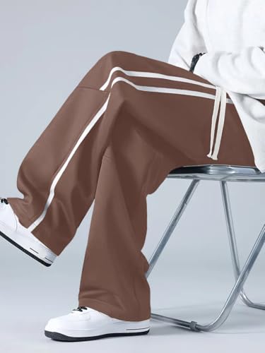 Image of GRECIILOOKS Korean Style Track Pants for Men - Loose Fit Lycra Cargo Joggers | Trendy Gym & Streetwear Bottoms with Utility Pockets (Available in Plus Size)