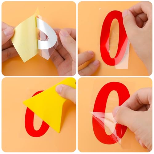 Hausnummer Klebend Klebezahlen Wetterfest Reflektierende Nummernaufkleber Number Stickers Groß Zahlen Aufkleber Selbstklebende Türnummer Mailbox Rot Numbers Vinyl Wasserdichte 3 Zoll für Briefkästen