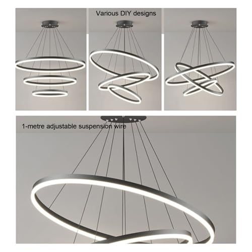 Lampe pendante LED variable de 2700K à 6500K avec télécommande - 2