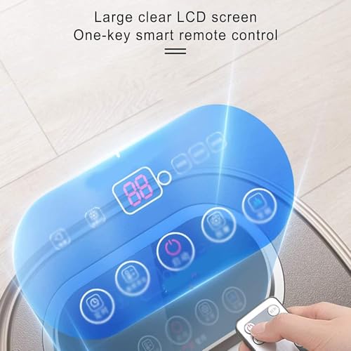 Masajeador de pies con baño y rodillos motorizados, masaje Shiatsu, ducha, calor, control de temperatura, temporizador, pantalla LED y tubo de drenaje para alivio del estrés en pies miniatura 6