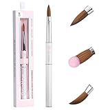 Beetles Acrylic Nail Brush Kolinsky Hair Bristles Round Shaped Metal Handle Nail Art Brushes for...