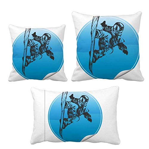 Housse de coussin skis et bâtons de ski protège et décore le canapé - 2