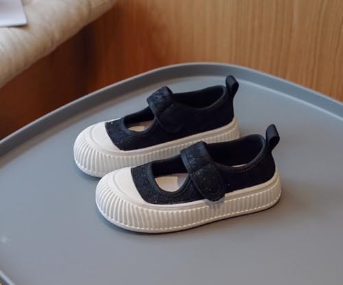 Little Girls Canvas Mary Jane Sneakers Kids School Uniform Shoe Casual Walking Shoes4