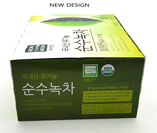 Nokchawon Organic 100% Pure Greentea Korean 50 Tea Bags For Vegan + Soltreebundle Ballpoint Pen(Black) #TOP3
