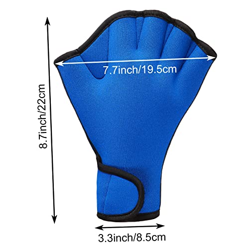 image for Sumind 2 Pairs Swimming Gloves Aquatic Training Gloves Neoprene Mitten