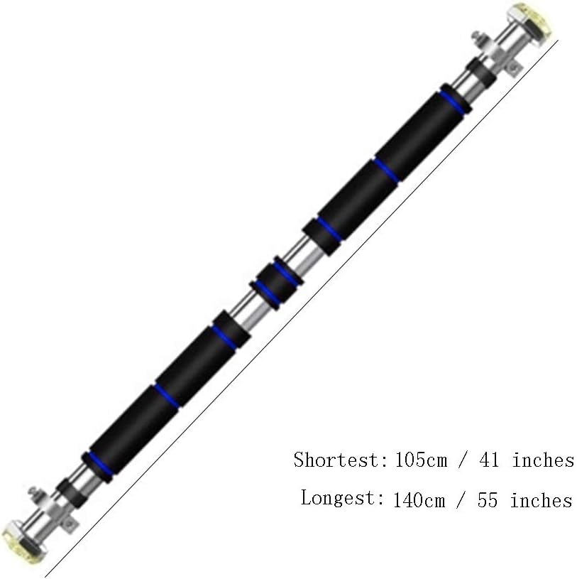 Barra de dominadas para pasillo ajustable de 105 a 140 cm sin tornillos 3
