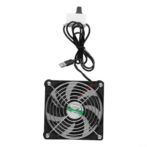 NEIQIUWING Ventilador de refrigeración de alta velocidad alimentado por USB de 5 V con regulación continua para electrónica doméstica y consolas de juegos (ventilador de 12 cm)