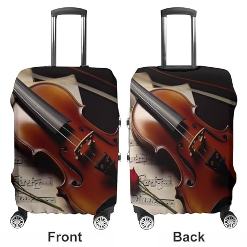 Suitcase Covers for Luggage Washable Luggage Cover Violin Sheet Music Luggages Wheel Covers Elastic Travel Carry On Suitcase Cover Travel Luggages Protector Sleeve Fit 29-32 Inch XL3