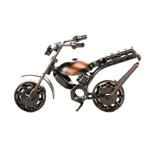 WUZIA Figura de motocicleta retro con arte de hierro para decoración de escritorio del hogar (estilo 3)