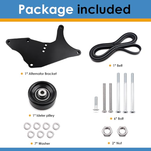 KITONLA LS Dual Alternator Bracket Kit, Black, Compatible with GM 4.8L 5.3L 6.0L 6.2L Vortec V8 Engine 1999-2013 Chevy Tahoe Suburban Silverado, GMC Yukon, Escalade, Hummer H2 by KITONLA - Image 3