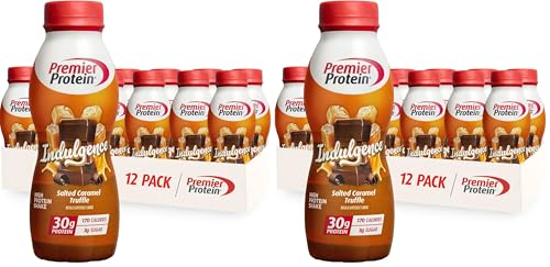Image of Premier Protein Shake INDULGENCE, Salted Caramel Truffle, 30g Protein, 170 Calories, 3g Sugar, 11.5 fl oz (Packaging May Vary), (Pack of 24)