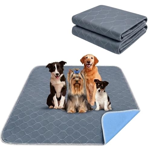 Washable Underpads, JOMWEN Pee Pads for Dogs, Heavy Absorbency Reusable Incontinence Bed Pads for Adults, Kids, Elderly and Pets, Protective Pads for Bed, Couch, Floor (53 x 56 CM, 2 Pack)