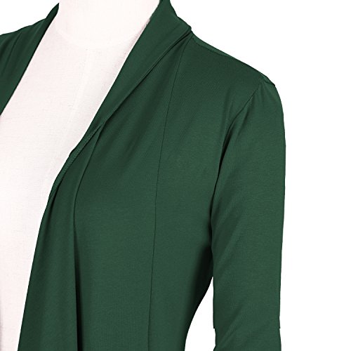 Image of Urban CoCo Women's Drape Front Open Cardigan Long Sleeve Irregular Hem