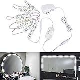Autai Make Up Mirror Light Dimmable Soft White 10 LED Module Light Bulbs 6.56ft with Switch Dimmer and Power Supply for Cosmetic Mirror Vanity Mirror Make-up Mirror Decoration