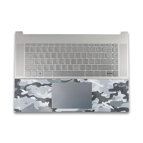 Image of Glossy Glitter Gaming Skin Compatible with HP Envy x360 16 inch (2023) - Gray Camouflage - Premium 3M Vinyl Protective Wrap Decal Cover - Easy to Apply | Crafted in The USA by MightySkins